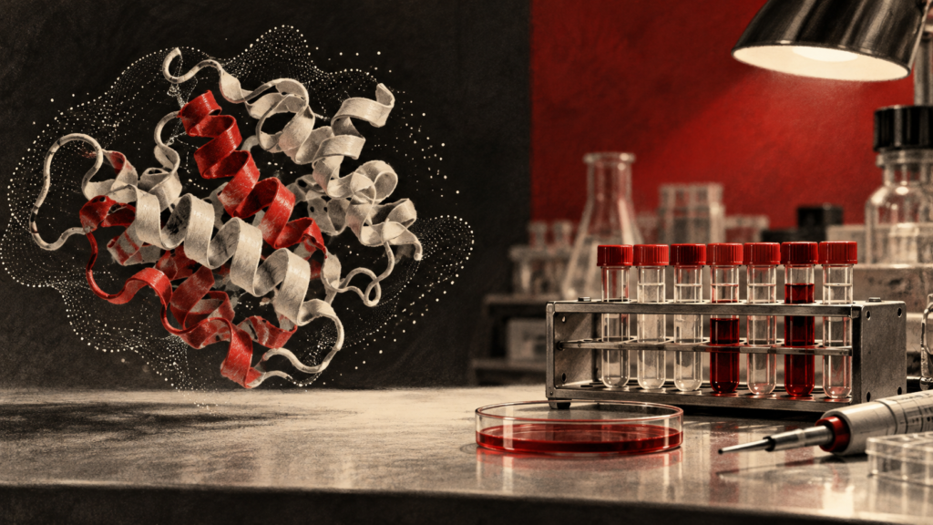 Editorial illustration: ai predictions and scientific evidence.