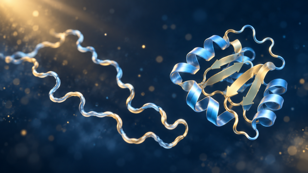 Editorial illustration: alphafold 2024 nobel explained.