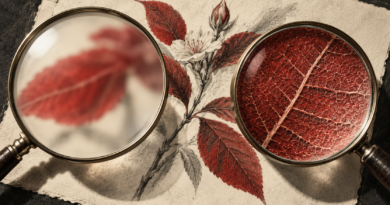Editorial illustration: microscope magnification versus resolution.