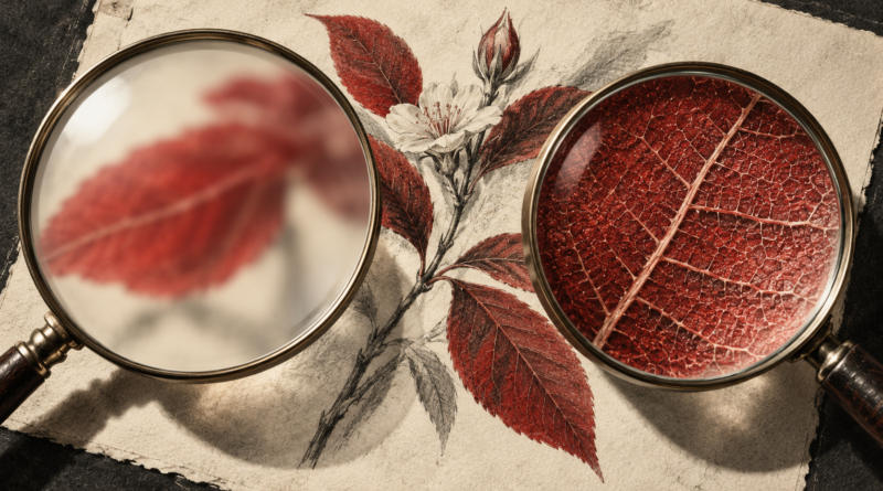 Editorial illustration: microscope magnification versus resolution.